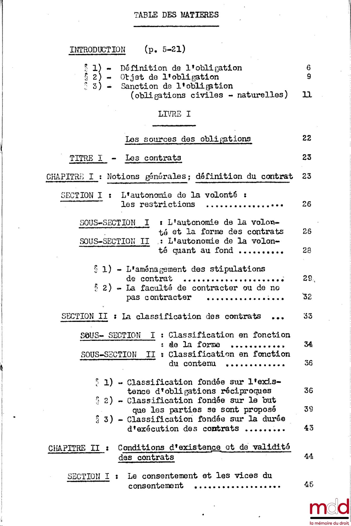 DESBOIS (Henri) – CIVIL LAW COURSE, 2nd year, 1953-1954