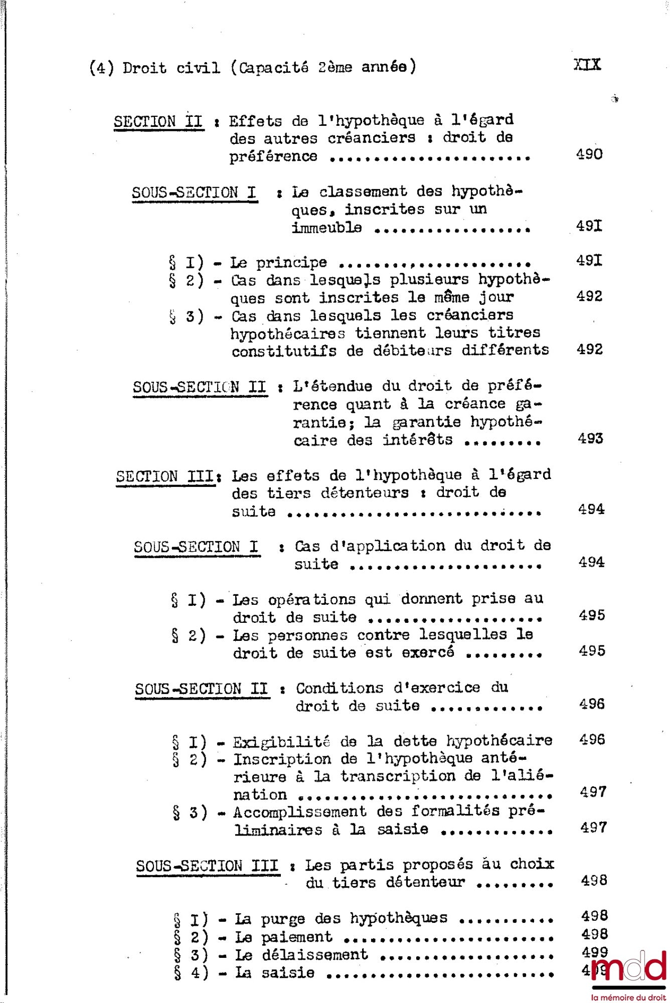 DESBOIS (Henri) – CIVIL LAW COURSE, 2nd year, 1953-1954