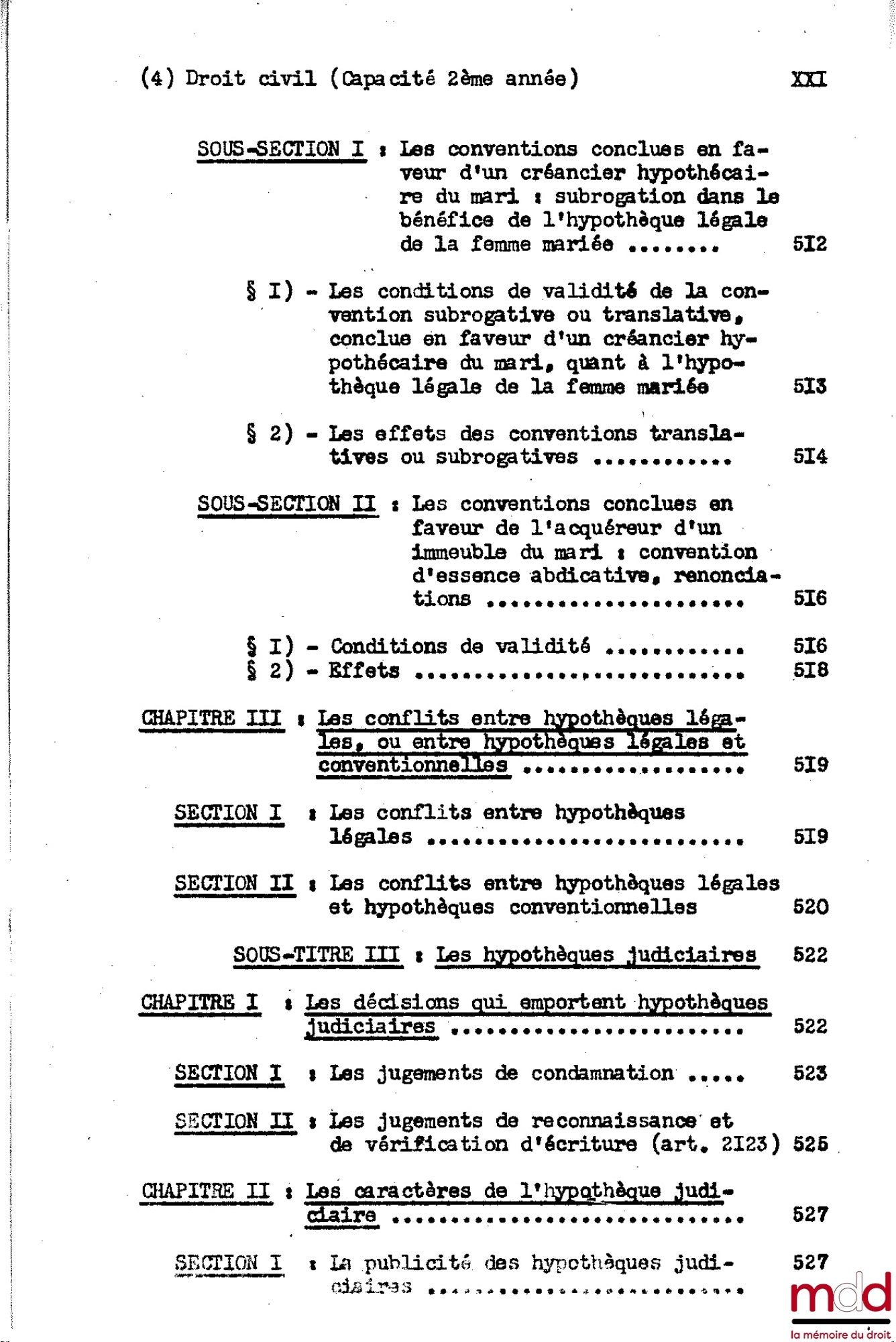DESBOIS (Henri) – CIVIL LAW COURSE, 2nd year, 1953-1954