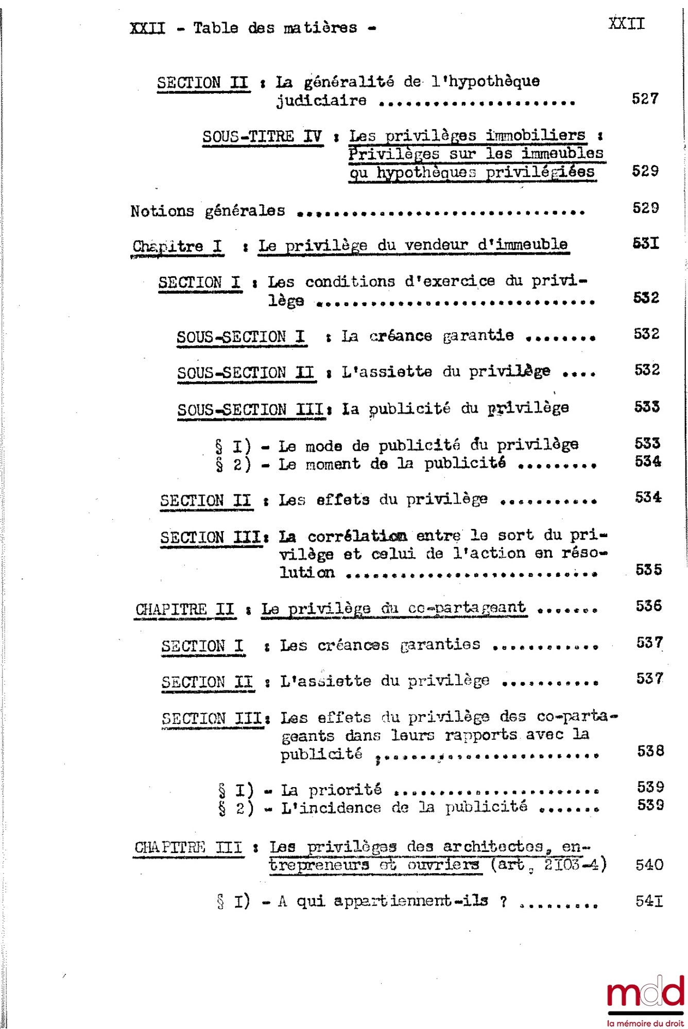 DESBOIS (Henri) – CIVIL LAW COURSE, 2nd year, 1953-1954