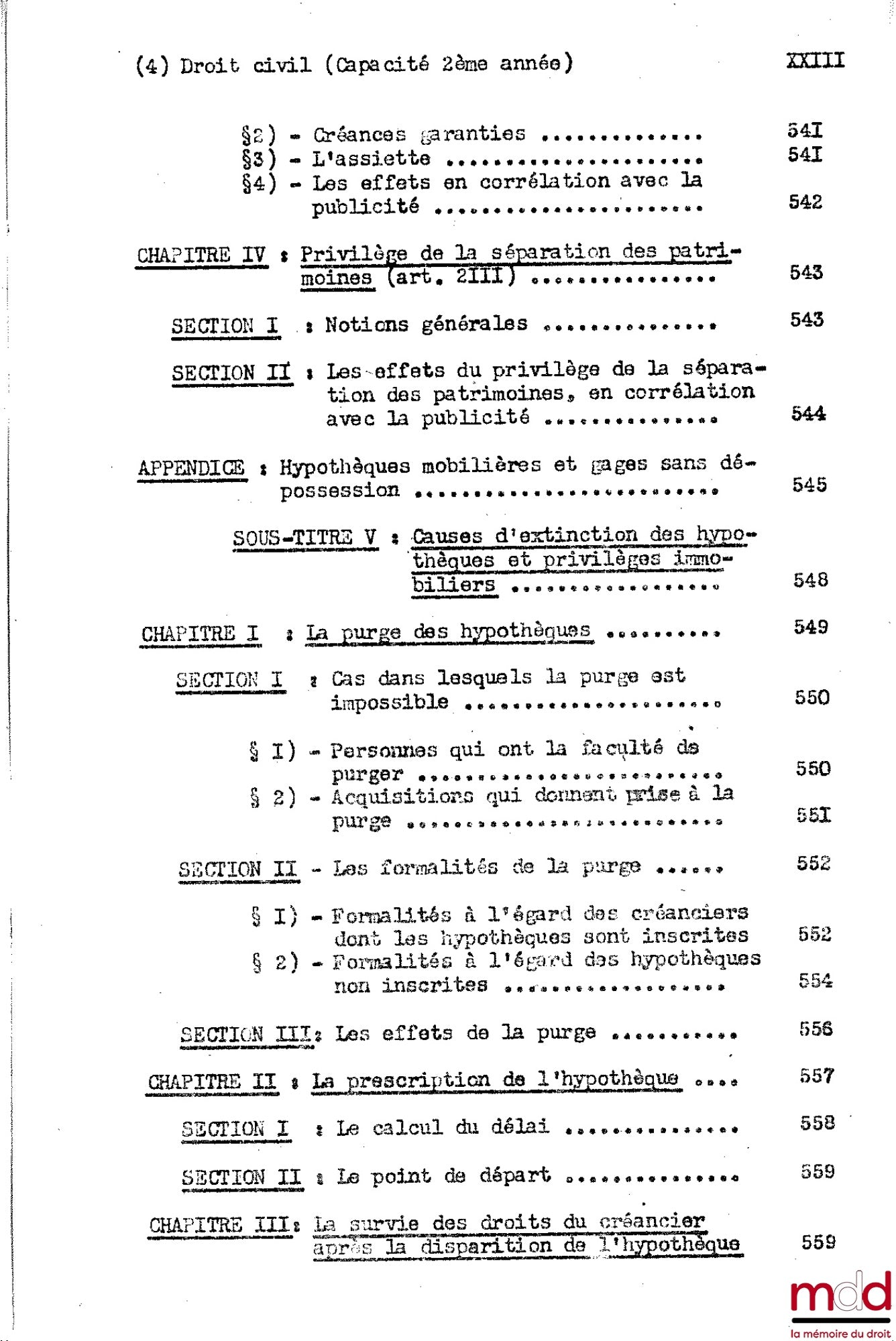 DESBOIS (Henri) – CIVIL LAW COURSE, 2nd year, 1953-1954