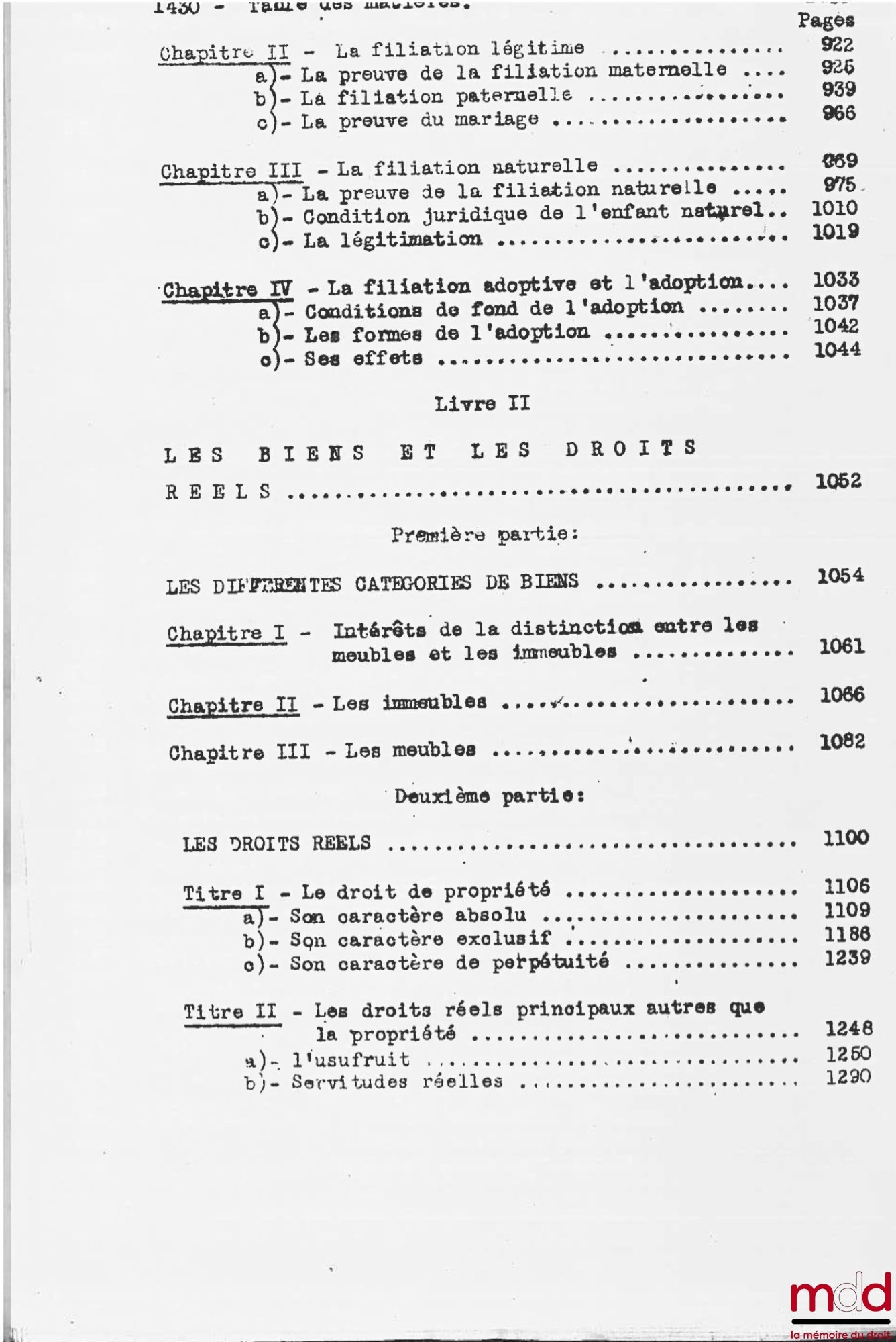 JULLIOT DE LA MORANDIÈRE (Léon) – COURS DE DROIT CIVIL, Licence 1re année, 1946-1947