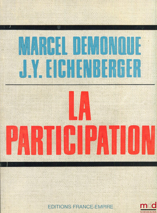 DEMONQUE (Marcel) and EICHENBERGER (JY) – PARTICIPATION