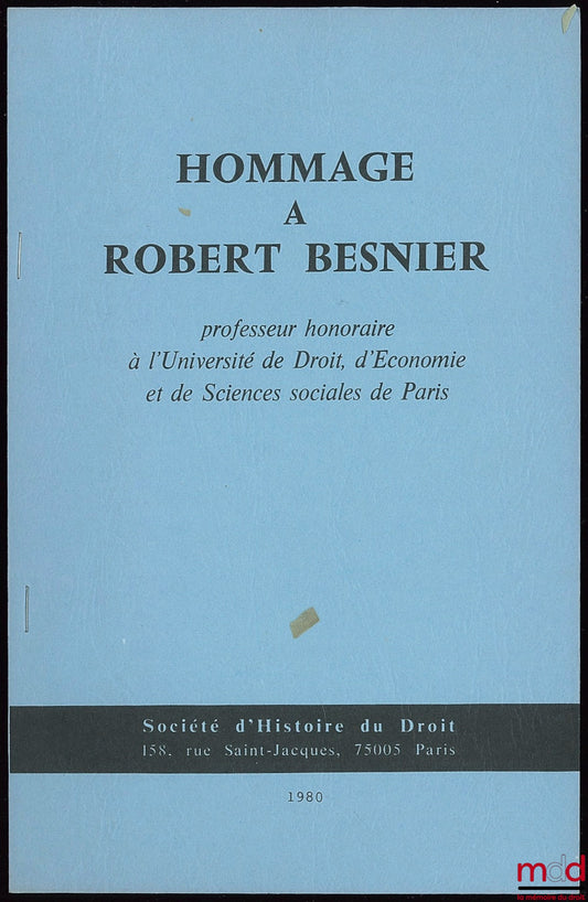 IMBERT (Jean) – ECONOMY AND CHARITY IN LORRAINE DURING THE TIME OF STANISLAS, excerpt from the Robert BESNIER Miscellany