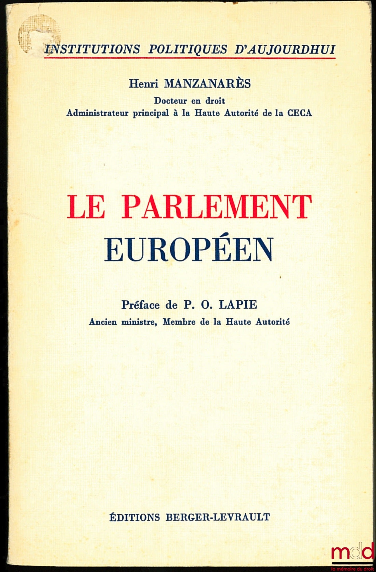 MANZANARES (Henri) – THE EUROPEAN PARLIAMENT