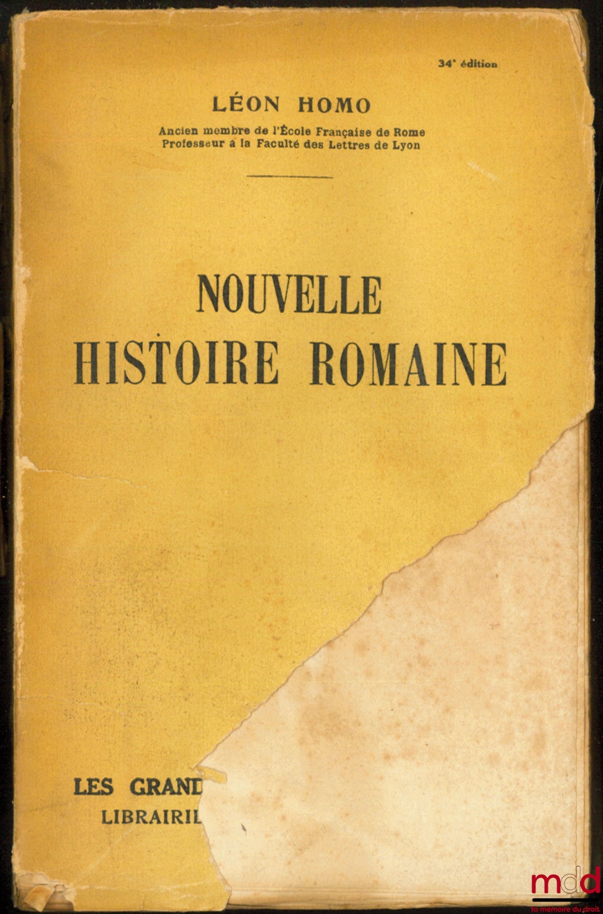 HOMO (Leon) – NEW ROMAN HISTORY, 34th ed.