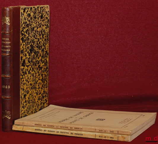 [Official Journal] – STOCK EXCHANGES AND EXCHANGE AGENTS No. 1210 of 1962, 1969 and 1973