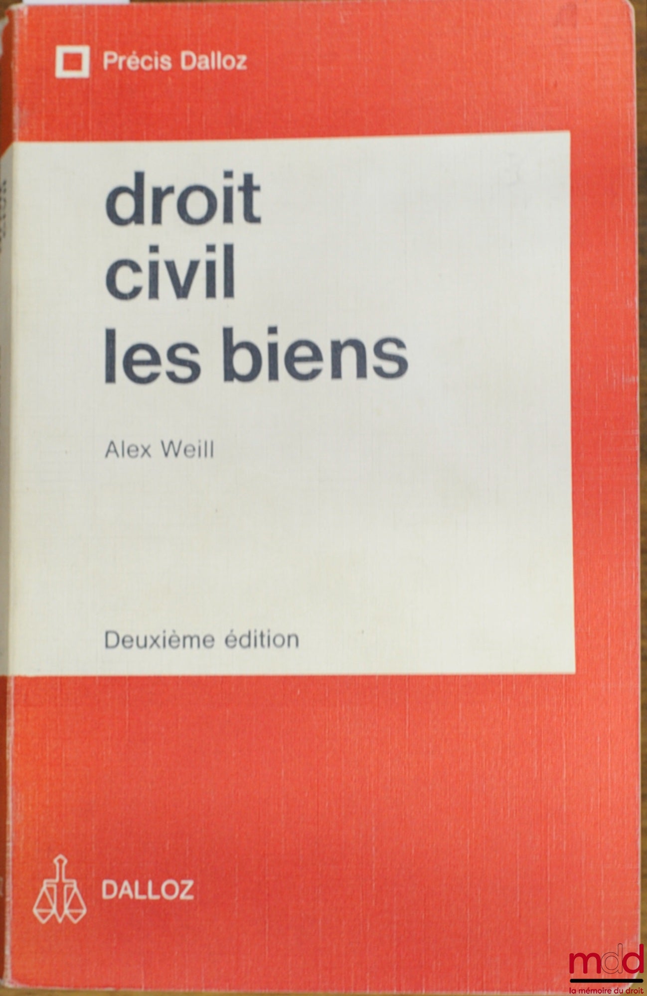 WEILL (Alex) – CIVIL LAW: PROPERTY, 2nd ed., Dalloz Concise Series