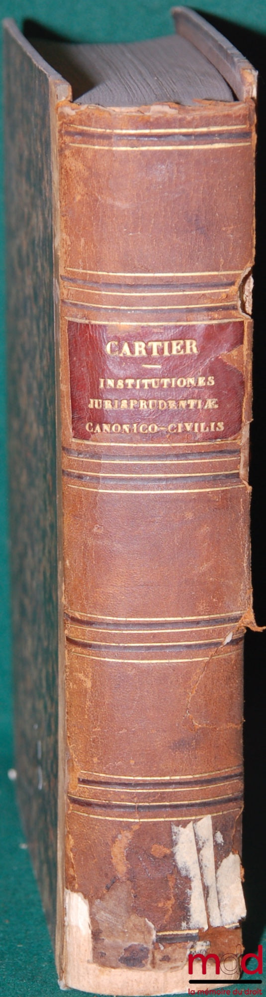 CARTIER (Gallus) – INSTITUTIONES JURISPRUDENTIÆ CANONICO-CIVILIS quibus natura, origo, principia, differentiæ (…) in Gratiam Tyronum breviter exponuntur. - Collegia juris canonici ad V. libros Decretalium Gregorii IX in methodum brevem & claram redacta -