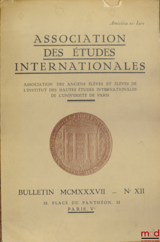 [Periodical] – Association for International Studies, Bulletin No. XII, 1937