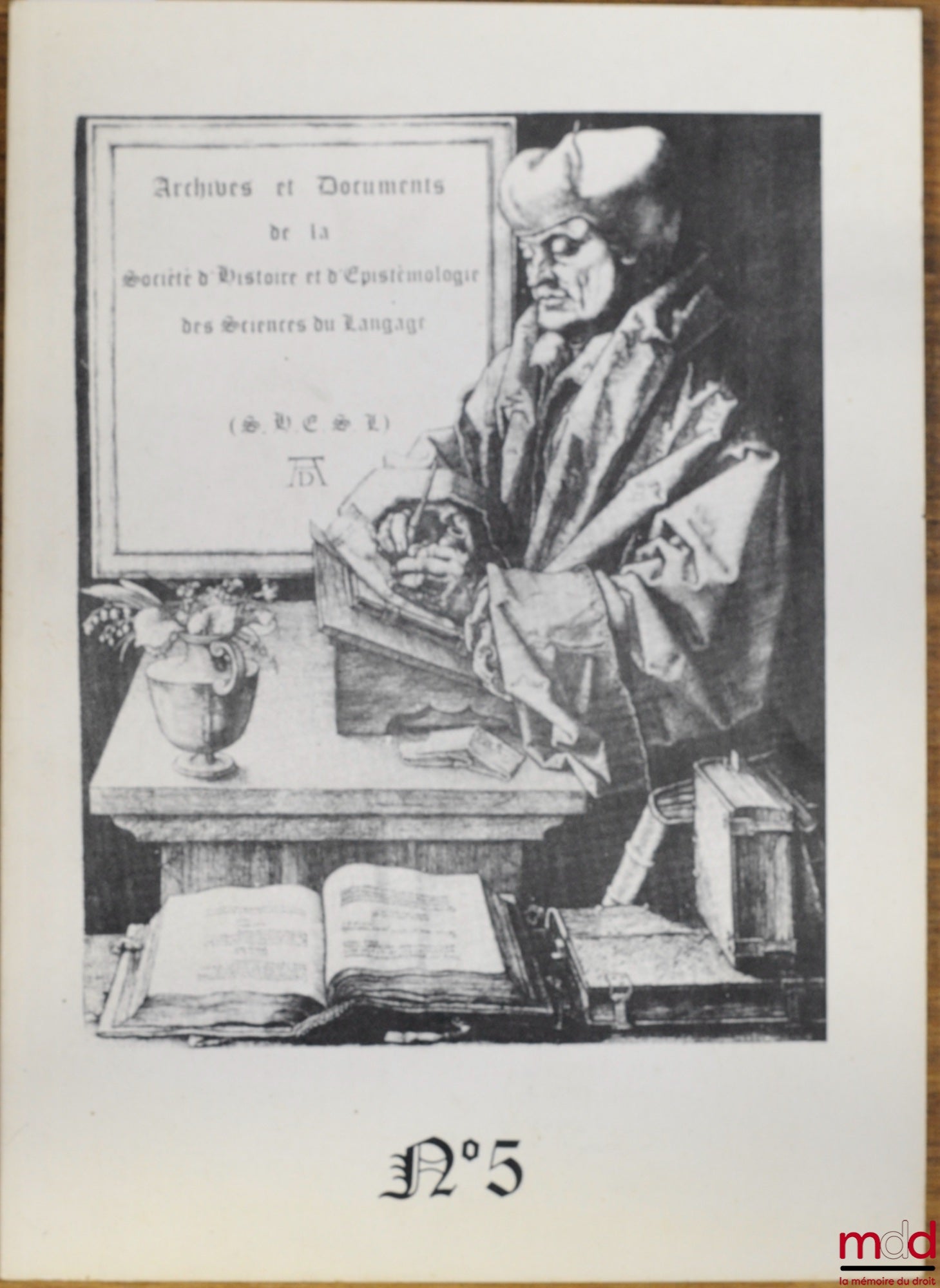 [Collectif] – ARCHIVES ET DOCUMENTS DE LA SOCIÉTÉ D’HISTOIRE ET D’ÉPISTÉMOLOGIE DES SCIENCES DU LANGAGE n° 5