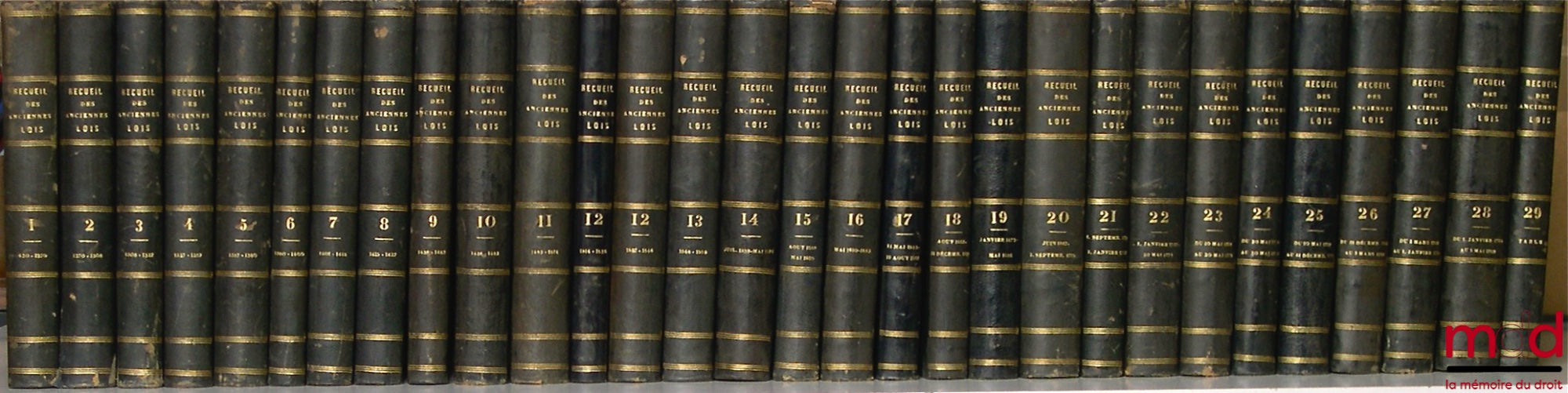 JOURDAN, DECRUSY, ISAMBERT and TAILLANDIER (Alphonse-Honoré) – GENERAL COLLECTION OF ANCIENT FRENCH LAWS FROM THE YEAR 420 TO 1789