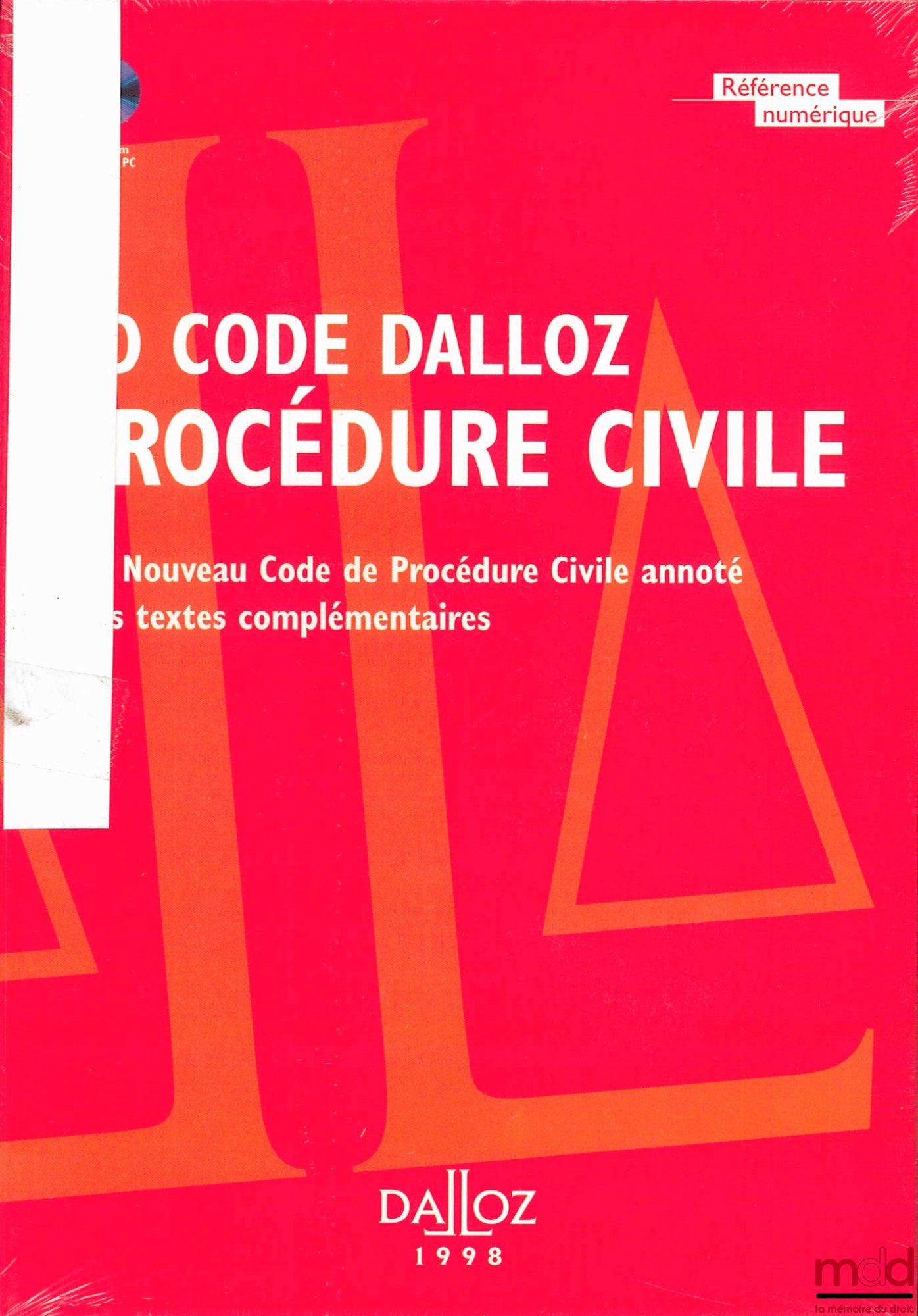 [Code], DALLOZ – DALLOZ CD-ROM: CIVIL PROCEDURE 1998: The New Annotated Code of Civil Procedure. Supplementary texts (PC version)