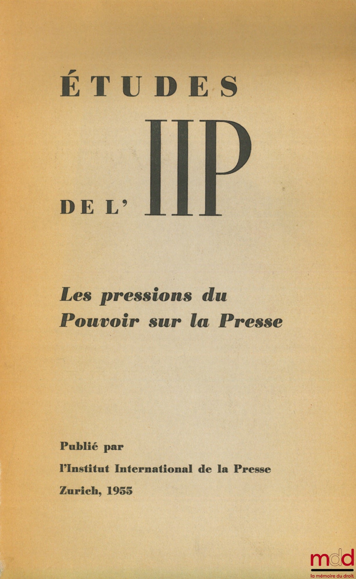 [Collective] – POWER PRESSURE ON THE PRESS, IIP Studies No. 4