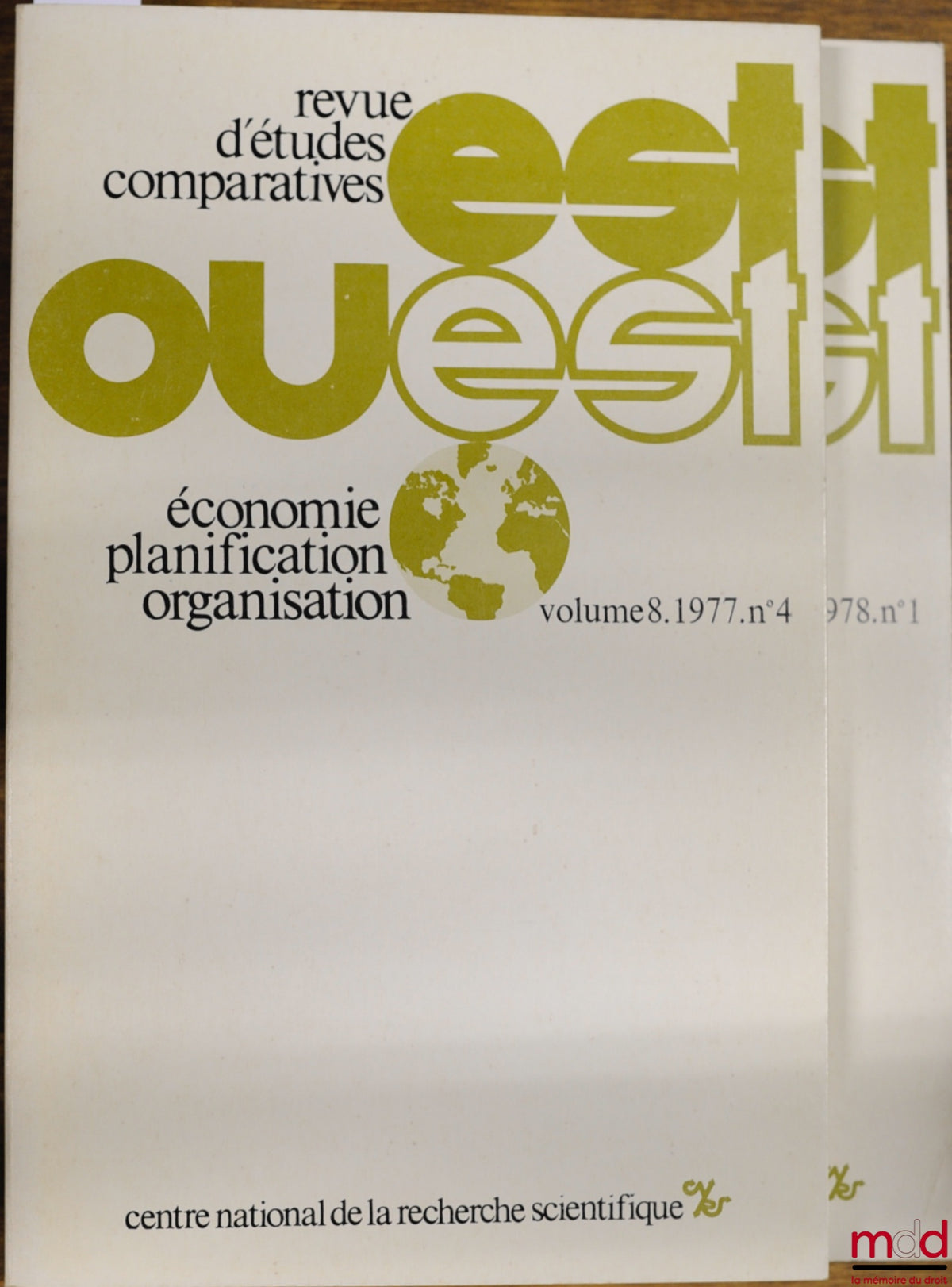 [Périodique] – REVUE DE L’EST, Revue d’études comparatives est-ouest, Économie, Planification et Organisation, vol. III, n° 4, 1977 et vol. 9, n° 1, 1978