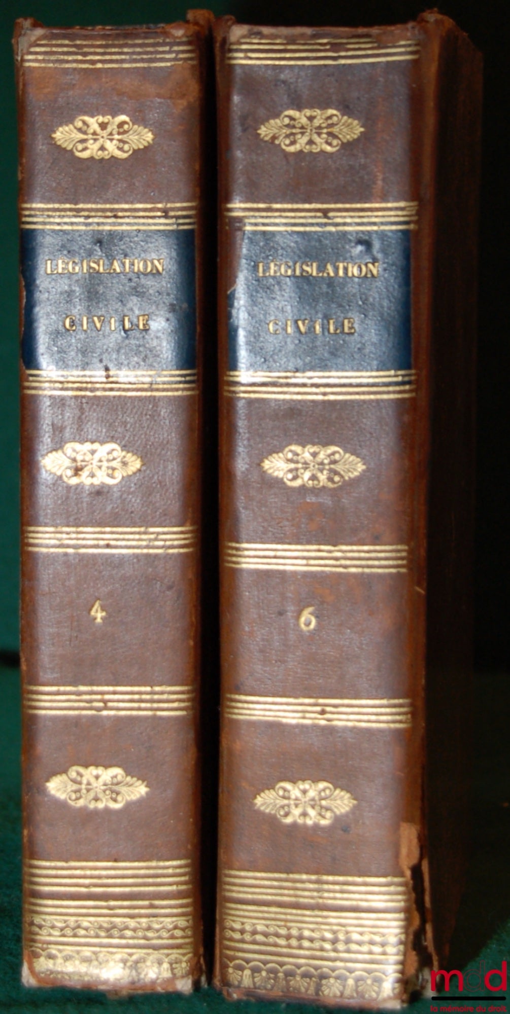 LOCRÉ (Baron Jean-Guillaume) – THE CIVIL, COMMERCIAL AND CRIMINAL LEGISLATION OF FRANCE, or COMMENTARY AND SUPPLEMENT TO THE FRENCH CODES, vol. IV and vol. VI