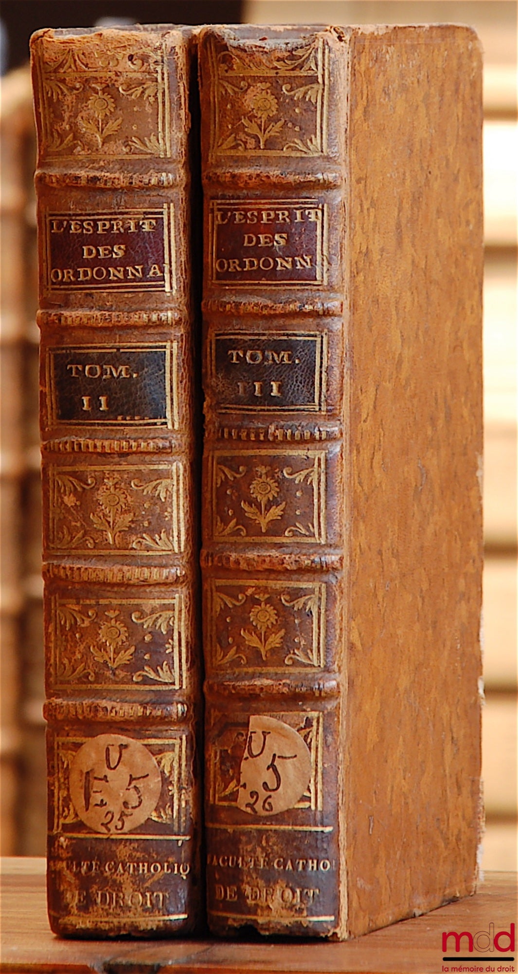 SALLÉ (Jacques-Antoine) – THE SPIRIT OF THE ORDINANCES AND PRINCIPAL EDITS AND DECLARATIONS OF LOUIS XV, IN CIVIL, CRIMINAL AND BENEFICIAL MATTERS, new ed. revised, corrected and augmented, t. II and III (missing tome I)