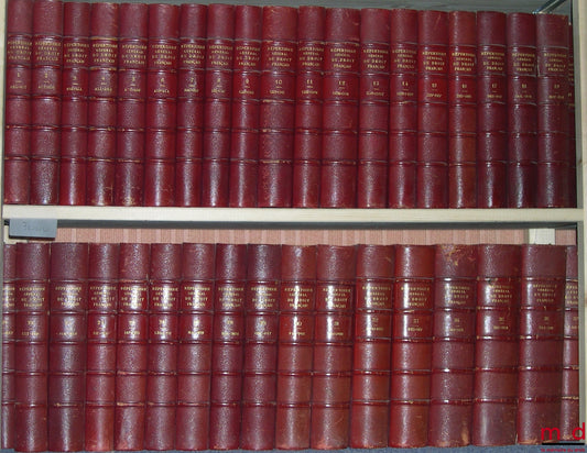 [FUZIER-HERMAN (Édouard)] – GENERAL ALPHABETICAL DIRECTORY OF FRENCH LAW FOUNDED BY ÉDOUARD FUZIER HERMAN