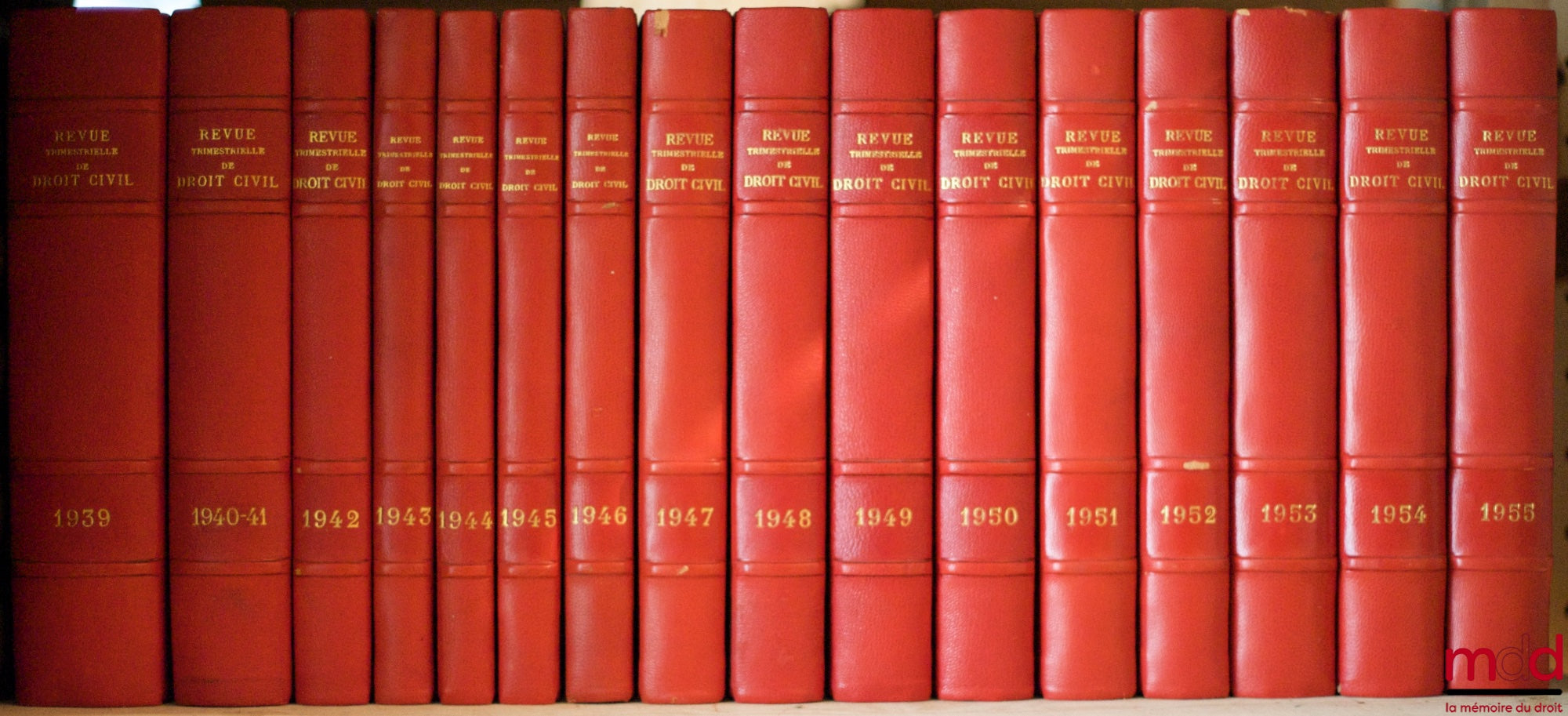 [ESMEIN (Adhémar) - RTDCiv.] – REVUE TRIMESTRIELLE DE DROIT CIVIL fondée par A. Esmein, 1939 à 1984