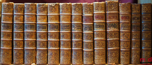 D'AGUESSEAU (Henri François) – SELECTED WORKS OF D'AGUESSEAU, CHANCELLOR OF FRANCE CONTAINING vol. I: Speeches for the opening of hearings, Mercuriales, Indictments and other speeches delivered on various occasions, Instructions on the