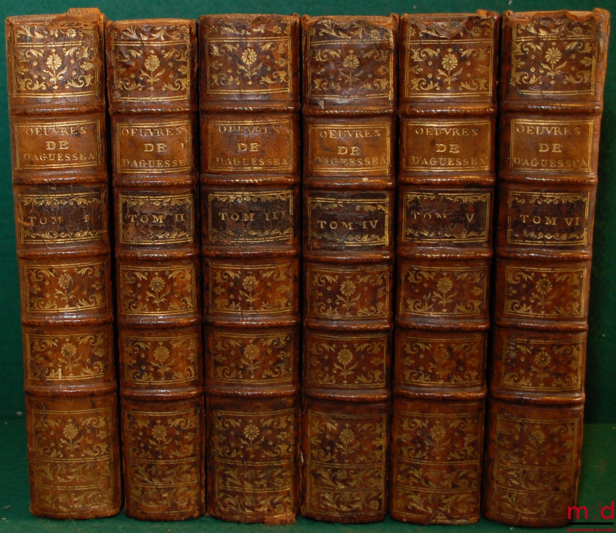 D'AGUESSEAU (Henri François) – SELECTED WORKS OF D'AGUESSEAU, CHANCELLOR OF FRANCE CONTAINING vol. I: Speeches for the opening of hearings, Mercuriales, Indictments and other speeches delivered on various occasions, Instructions on the