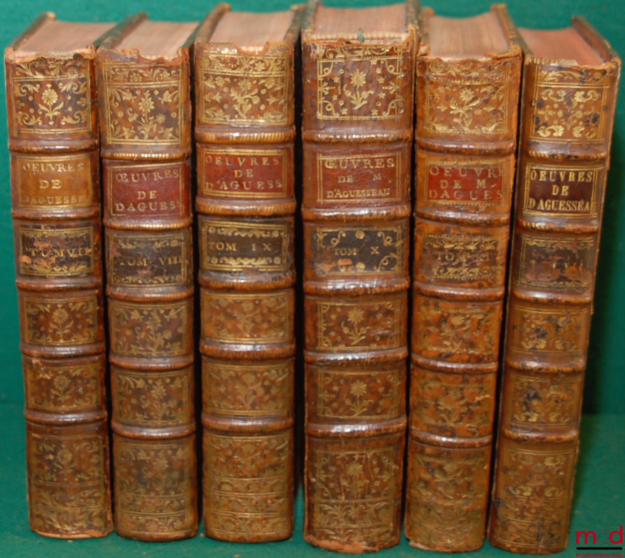D'AGUESSEAU (Henri François) – SELECTED WORKS OF D'AGUESSEAU, CHANCELLOR OF FRANCE CONTAINING vol. I: Speeches for the opening of hearings, Mercuriales, Indictments and other speeches delivered on various occasions, Instructions on the