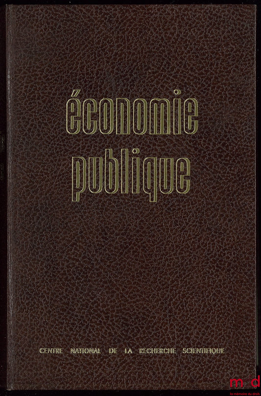 [Colloque] – ÉCONOMIE PUBLIQUE Biarritz 2-9 septembre 1966