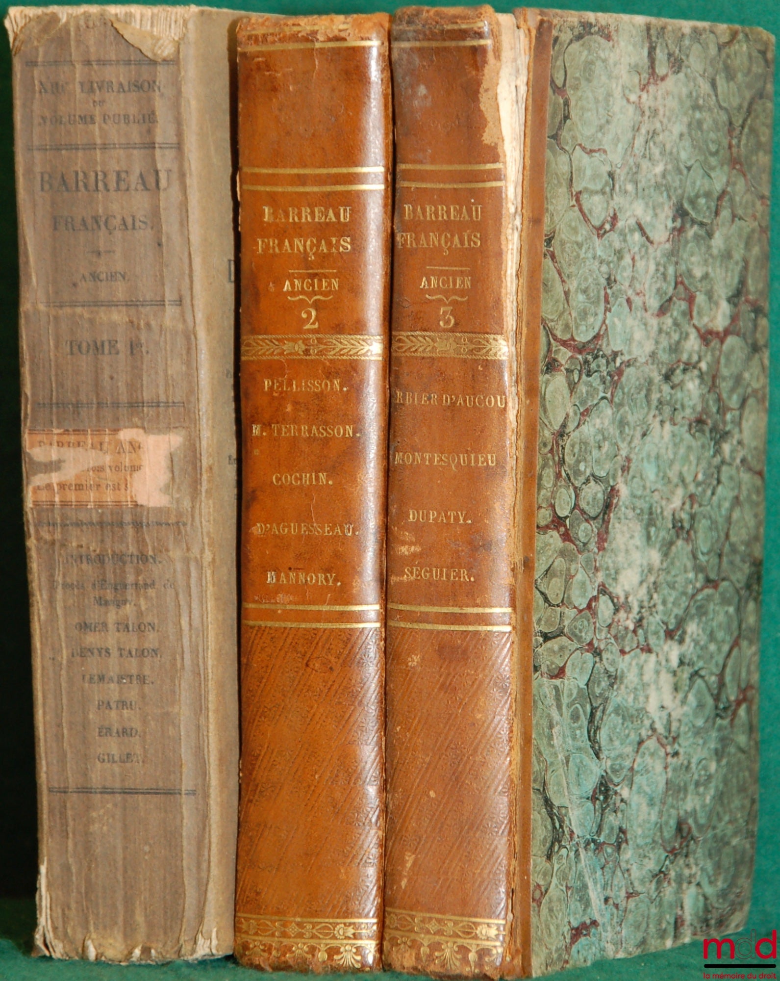 [Panckoucke - French Bar] – FRENCH BAR, COLLECTION OF MASTERPIECES OF JUDICIAL ELOQUENCE IN FRANCE, compiled by Messrs. CLAIR and CLAPIER, vols. 1 to 3 only