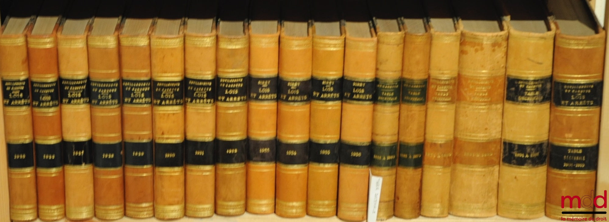 [Recueil Sirey] – RECUEIL GÉNÉRAL DES LOIS ET DES ARRÊTS en matière Civile, Criminelle, Commerciale et de Droit public fondé par Jean-Baptiste Sirey, de 1791 [tête de collection] à 1936 - Lois & Arrêts : 114 vol. - Lois Annotées : 19 vol. - Tables : 13 vo