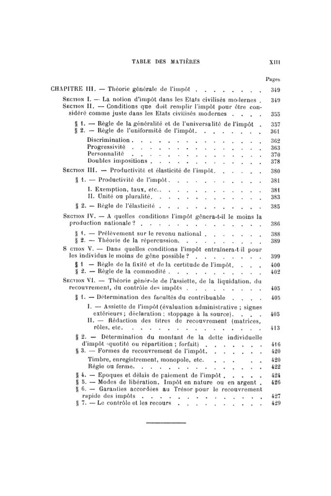 JÈZE (Gaston) – ELEMENTARY COURSE IN FINANCIAL SCIENCE and French Financial Legislation. Reprint of the 1931 edition published by Marcel Giard. Introduction by Gilbert ORSONI, Jean Monnet Faculty Collection