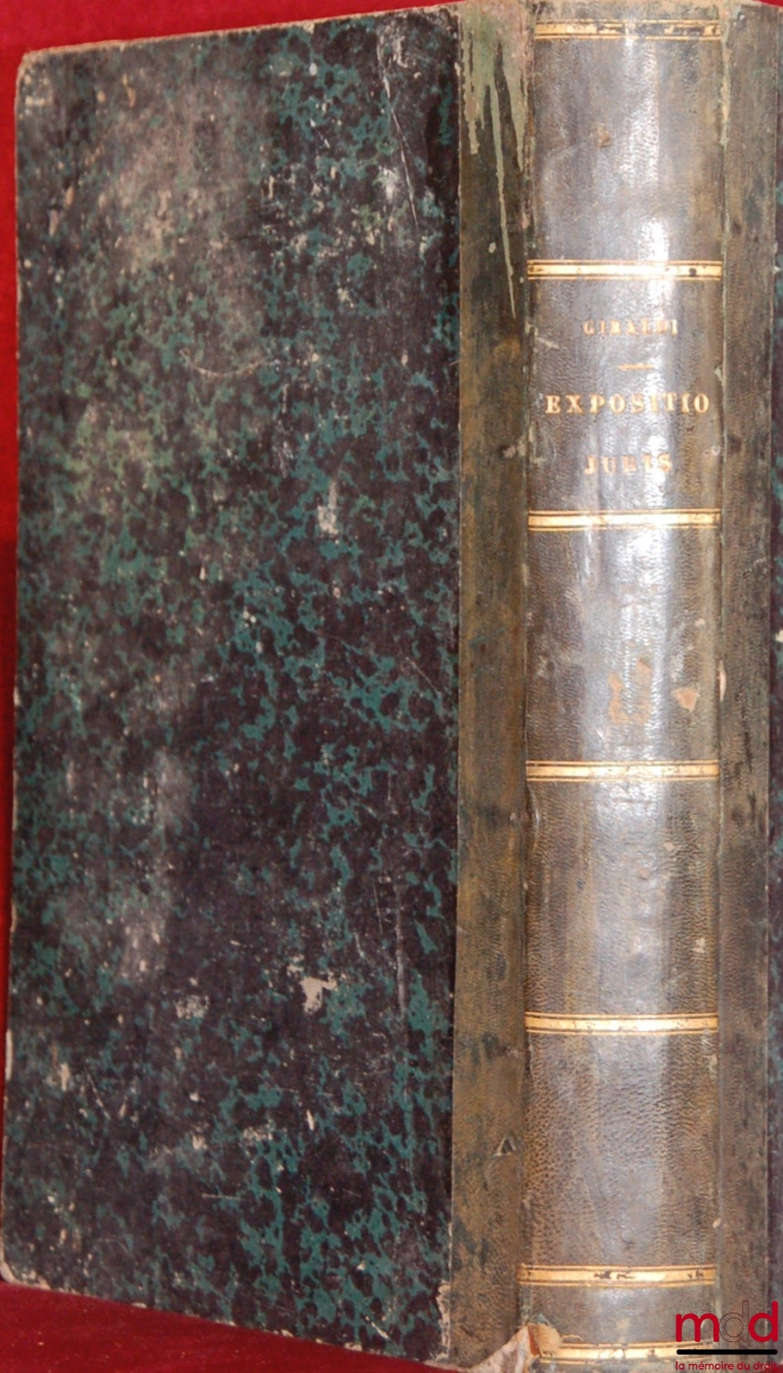 GIRALDI (Ubaldo) – EXPOSITIO JURIS PONTIFICII Juxta Recentiorem ecclesiae disciplinam in duas partes distributa; A sancto cajetano clericorum regularium scholarum piarum apostolico romani cleri examinatore et collegii ecclesiastici rector; Nova romana