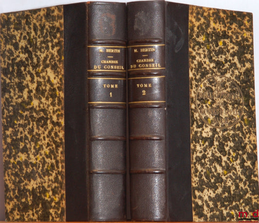 BERTIN (Jean-Louis-Henri) – COUNCIL CHAMBER, 3rd ed. Revised and updated with current legislation and case law by Alphonse BLOCH and Georges BREUILLAC