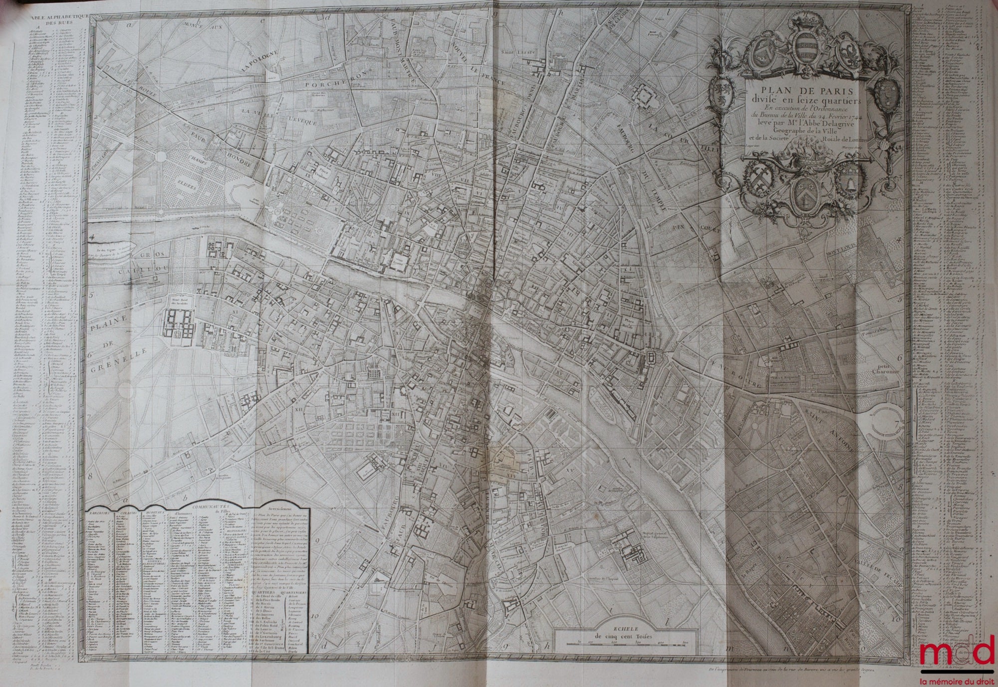 DELAMARE (Nicolas) – TREATISE ON THE POLICE, WHERE ONE WILL FIND THE HISTORY OF ITS ESTABLISHMENT, THE FUNCTIONS AND PREROGATIVES OF ITS MAGISTRATES, ALL THE LAWS AND REGULATIONS CONCERNING IT. A historical and topographical description has been included.