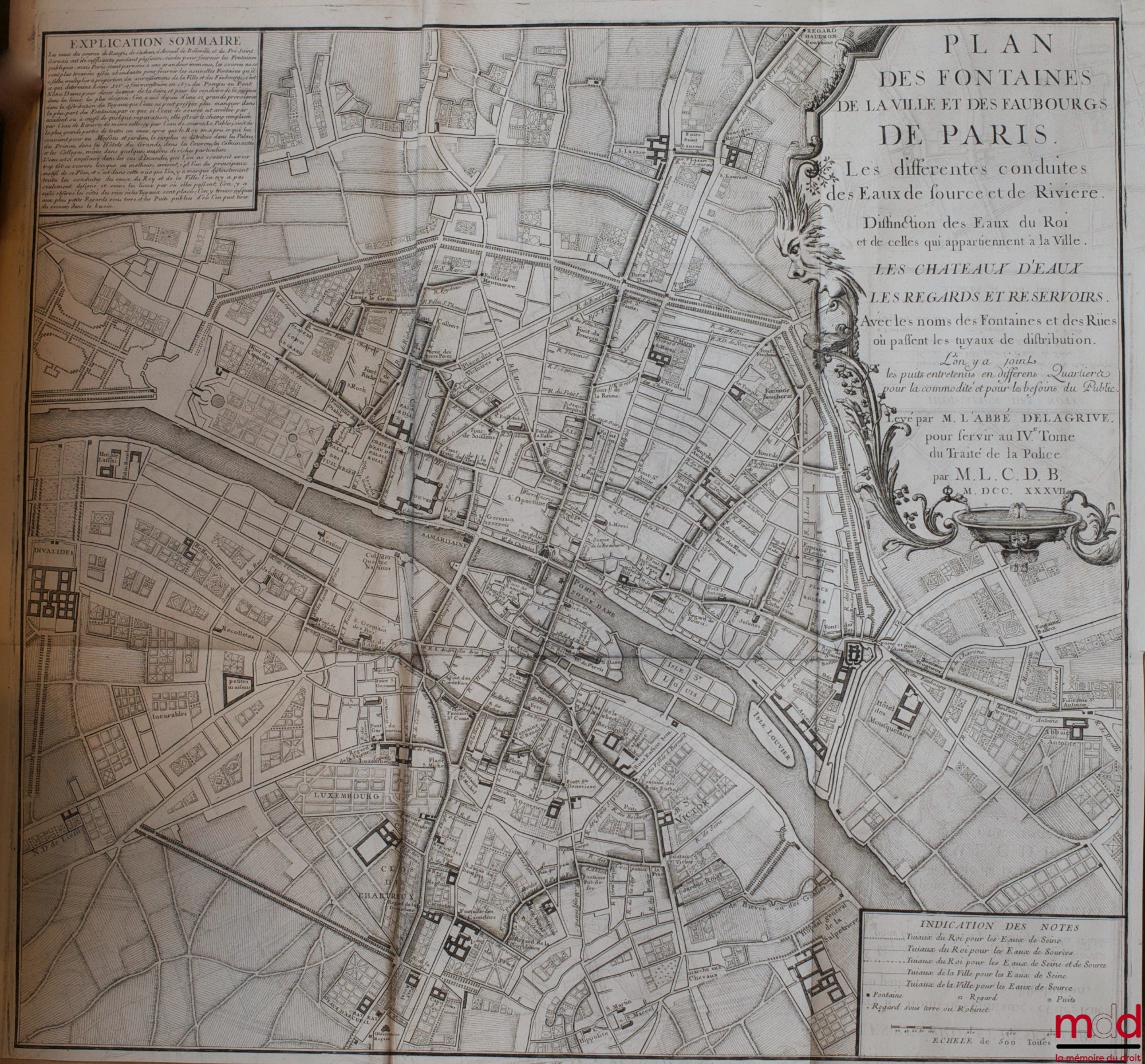 DELAMARE (Nicolas) – TREATISE ON THE POLICE, WHERE ONE WILL FIND THE HISTORY OF ITS ESTABLISHMENT, THE FUNCTIONS AND PREROGATIVES OF ITS MAGISTRATES, ALL THE LAWS AND REGULATIONS CONCERNING IT. A historical and topographical description has been included.