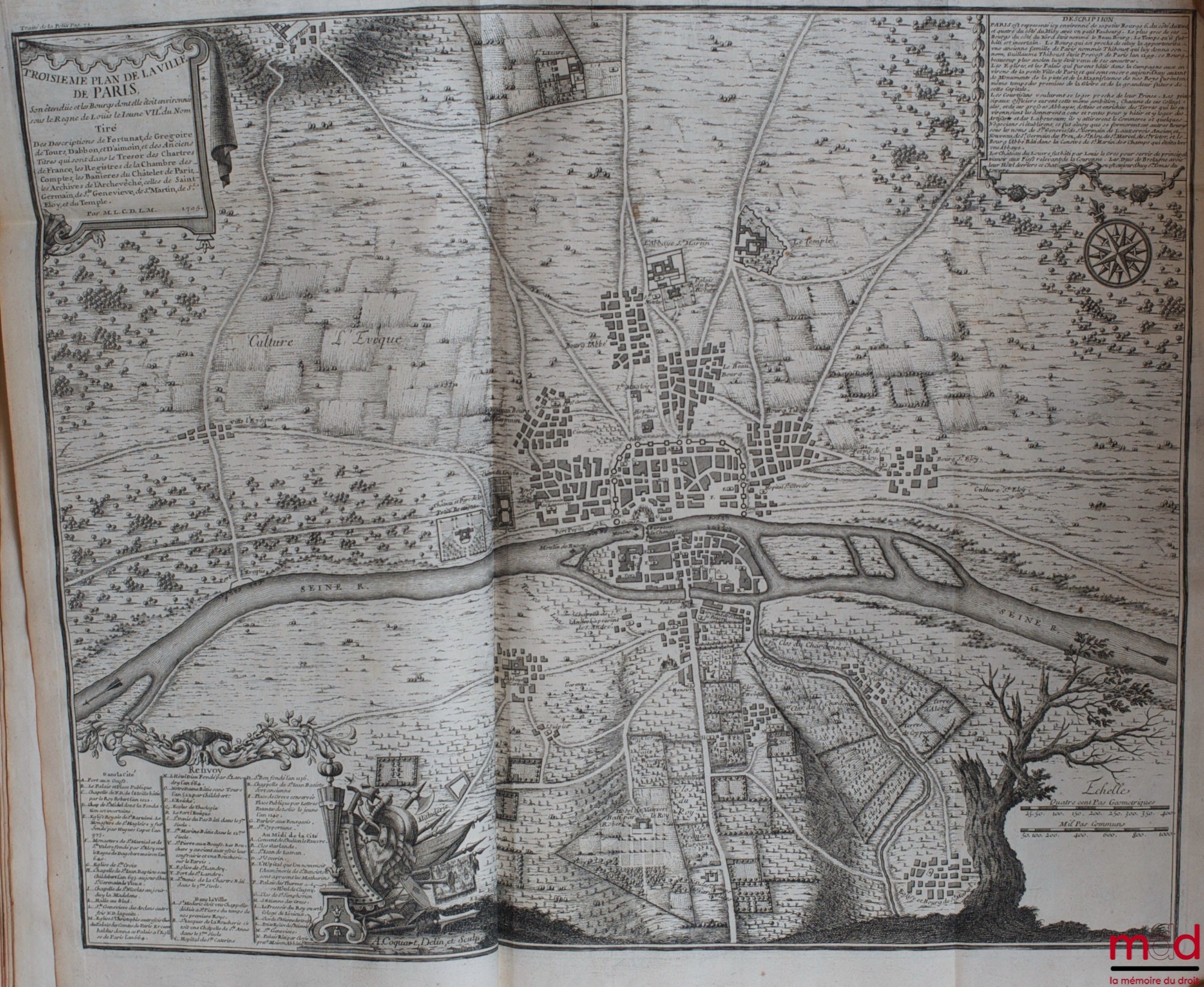 DELAMARE (Nicolas) – TREATISE ON THE POLICE, WHERE ONE WILL FIND THE HISTORY OF ITS ESTABLISHMENT, THE FUNCTIONS AND PREROGATIVES OF ITS MAGISTRATES, ALL THE LAWS AND REGULATIONS CONCERNING IT. A historical and topographical description has been included.