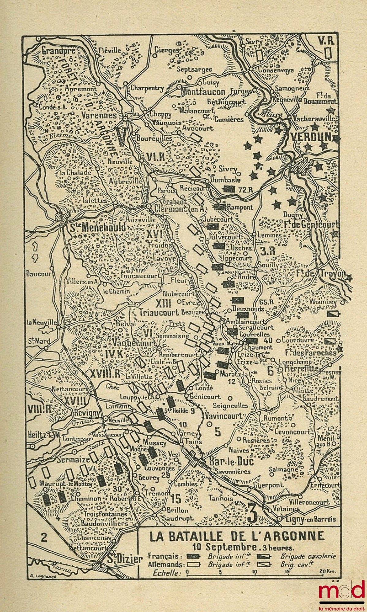 HANOTAUX (Gabriel) – THE BATTLE OF THE MARNE with two maps, eighteen sketches and fourteen staff maps; 6th ed., vol. II only