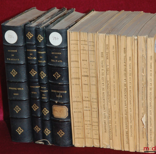[Collective] – Ministry of Commerce, Industry, Posts and Telegraphs; Social Insurance and Welfare Division; WORK ACCIDENTS. COLLECTION OF DOCUMENTS ON WORK ACCIDENTS COMPILED BY THE MINISTRY OF COMMERCE (Directorate
