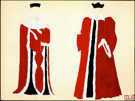 [Magistrate] – Costumes of magistrates of the Old Regime (President of Parliament / Parliamentary Advisor), theatrical costume design