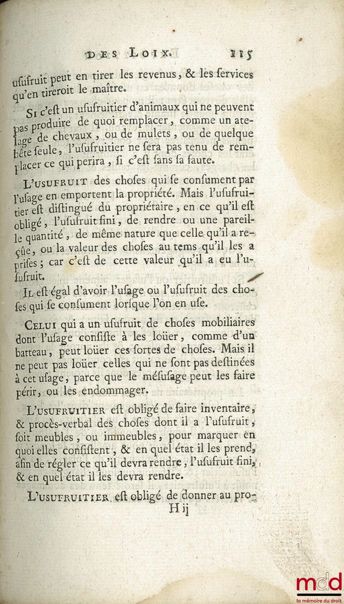 [D'AMOURS (Louis)] – ABRIDGED EXPOSITION OF THE LAWS. WITH OBSERVATIONS ON THE CUSTOMS OF THE PROVINCES OF BRESSE & OTHERS GOVERNED BY WRITTEN LAW