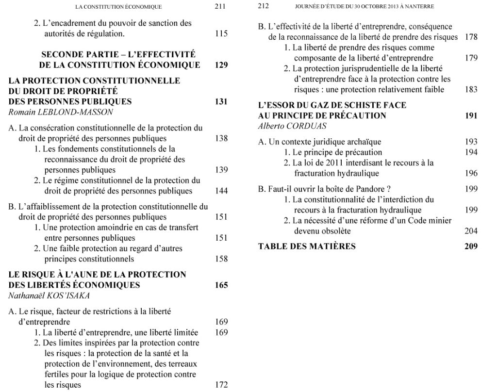 THE ECONOMIC CONSTITUTION In homage to Guy Carcassonne Under the coordination of Francesco MARTUCCI & Claire MONGOUACHON Preface by Bertrand DU MARAIS, Foreword by Claire MONGOUACHON Proceedings of the symposium organized by the Research Center on Law
