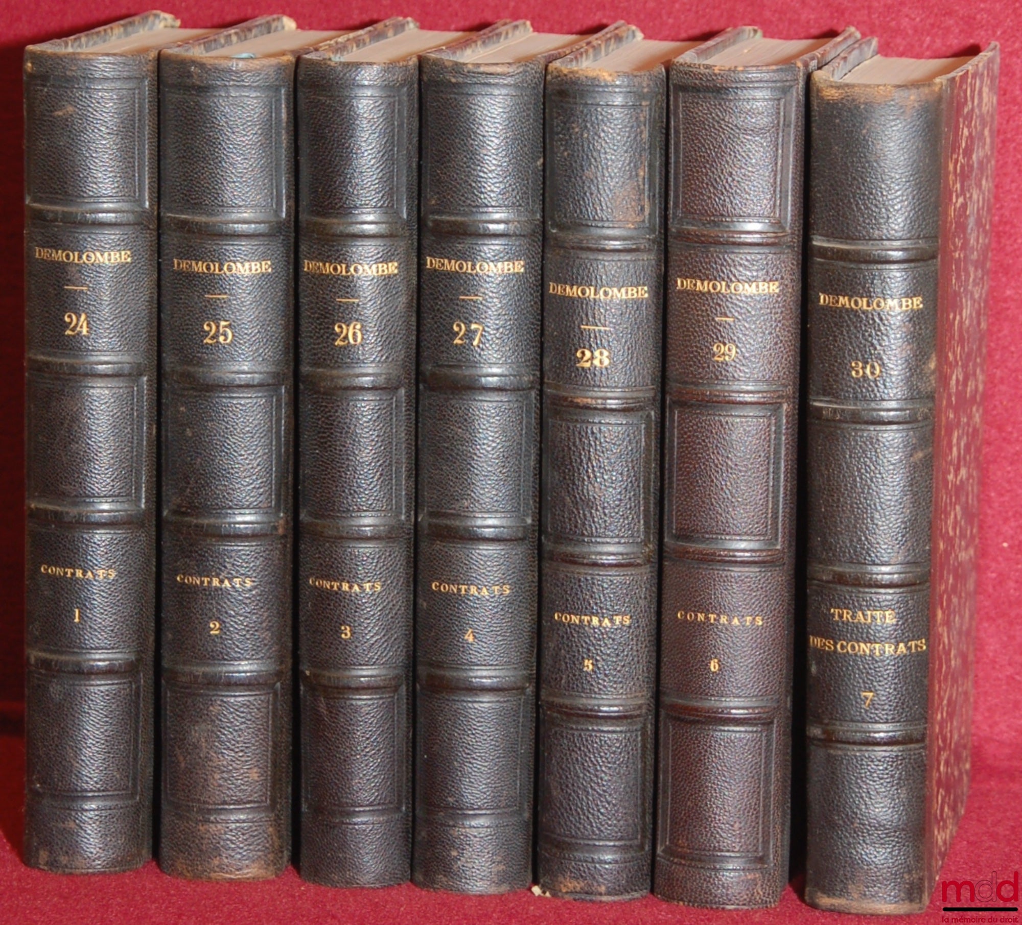 DEMOLOMBE (Charles) – COURS DE CODE NAPOLÉON, tomes 6 à 31 [mq. les t. 7, 11 et 21], édition composite