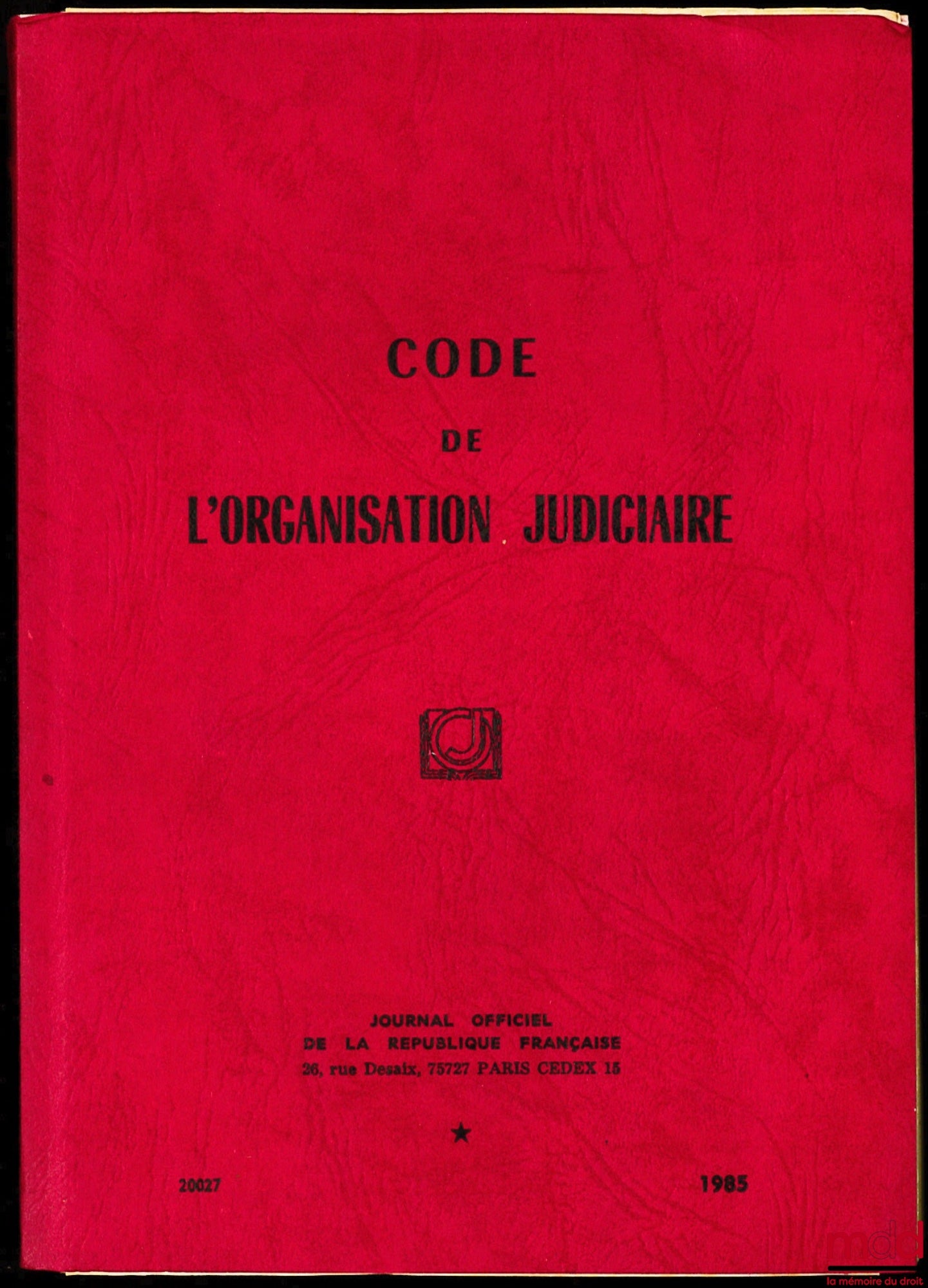 CODE OF JUDICIAL ORGANIZATION