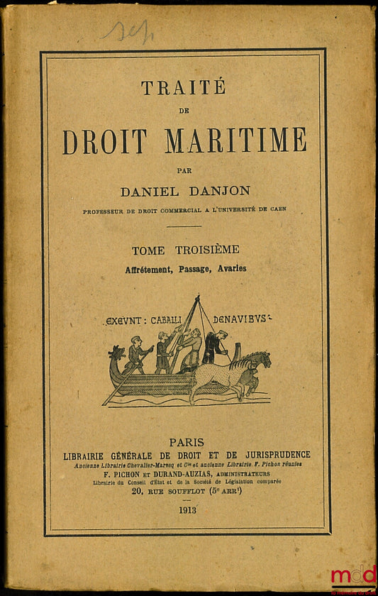 DANJON (Daniel) – TREATISE ON MARITIME LAW, vol. III (only)