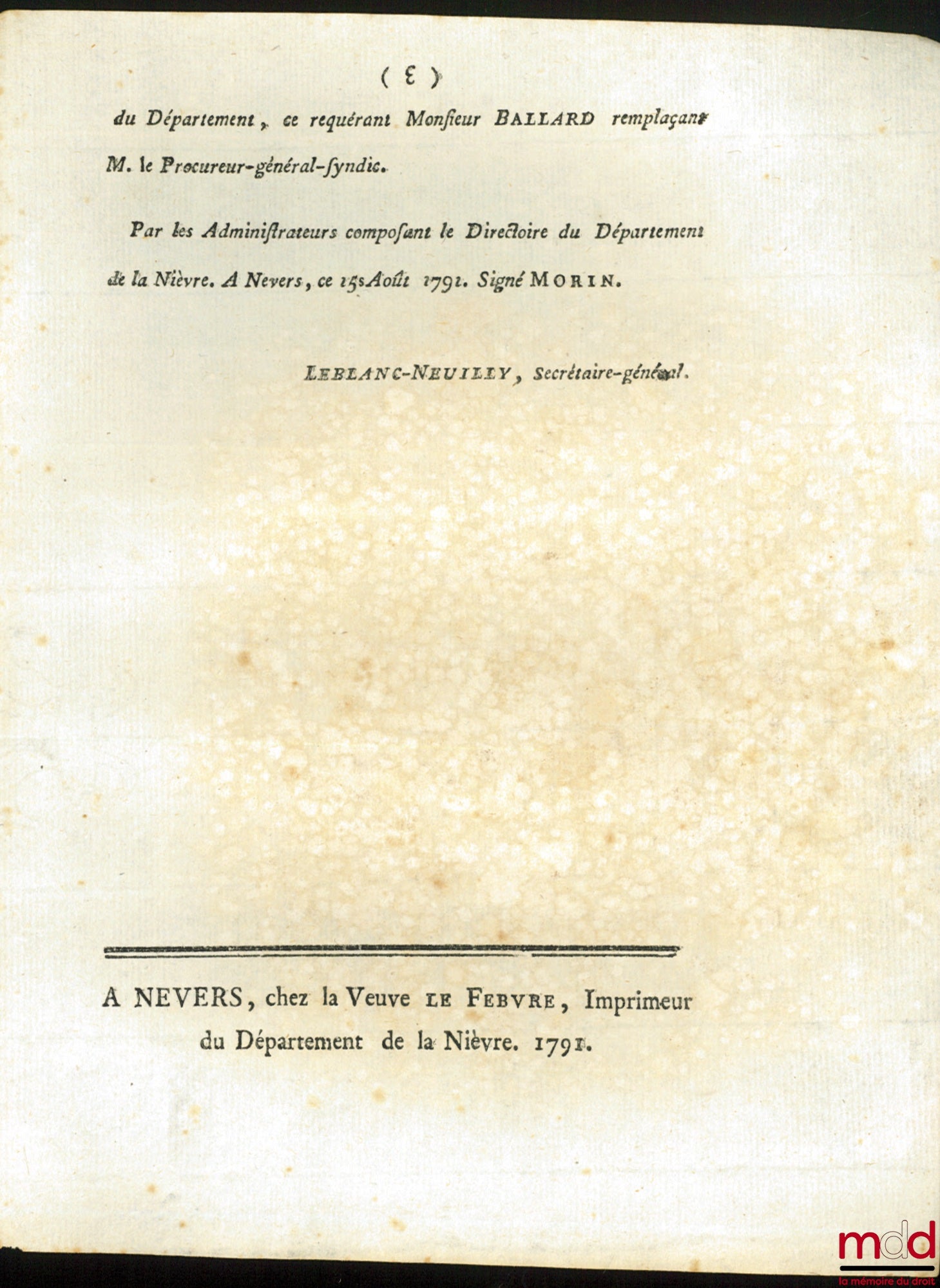 Law concerning officers, non-commissioned officers, or others attached to the land or sea service, for the exercise of the rights of active citizens. Given in Paris, on July 20, 1791, signed: MLF Duport, bull. no. 1123