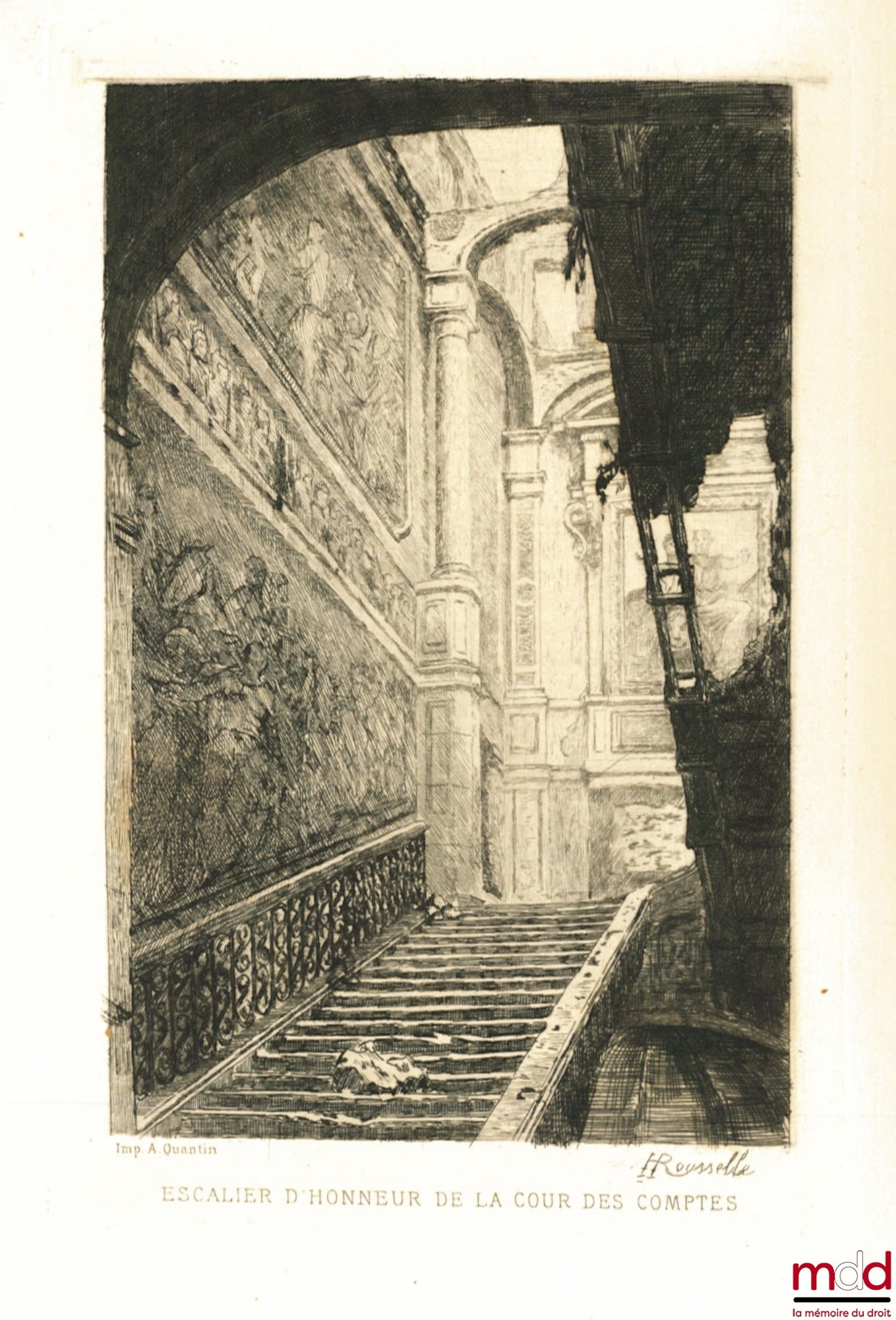 [Council of State - Court of Auditors], VACHON (Marius) – THE PALACE OF THE COUNCIL OF STATE AND THE COURT OF AUDITORS, with four facsimiles and an etching
