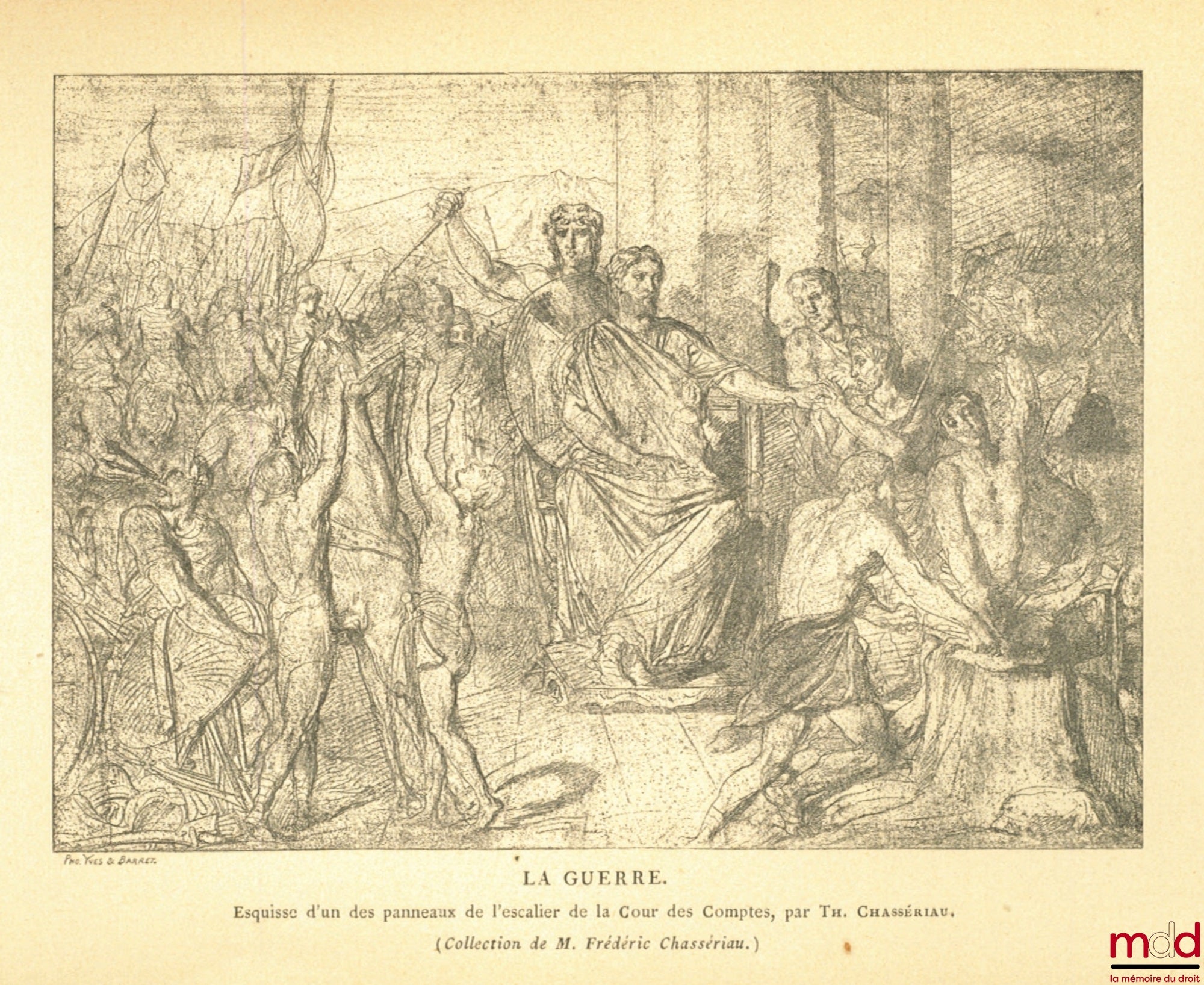 [Council of State - Court of Auditors], VACHON (Marius) – THE PALACE OF THE COUNCIL OF STATE AND THE COURT OF AUDITORS, with four facsimiles and an etching