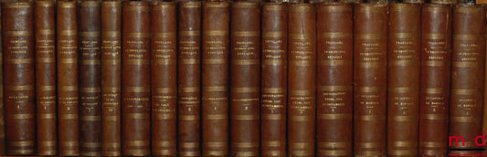 TROPLONG (Raymond-Théodore) – LE DROIT CIVIL EXPLIQUÉ SUIVANT L’ORDRE DES ARTICLES DU CODE DEPUIS ET Y COMPRIS LE TITRE DE LA VENTE ; ouvrage qui fait suite à celui de M. Toullier, mais dans lequel on a adopté la forme plus commode du commentaire. PREMIÈR