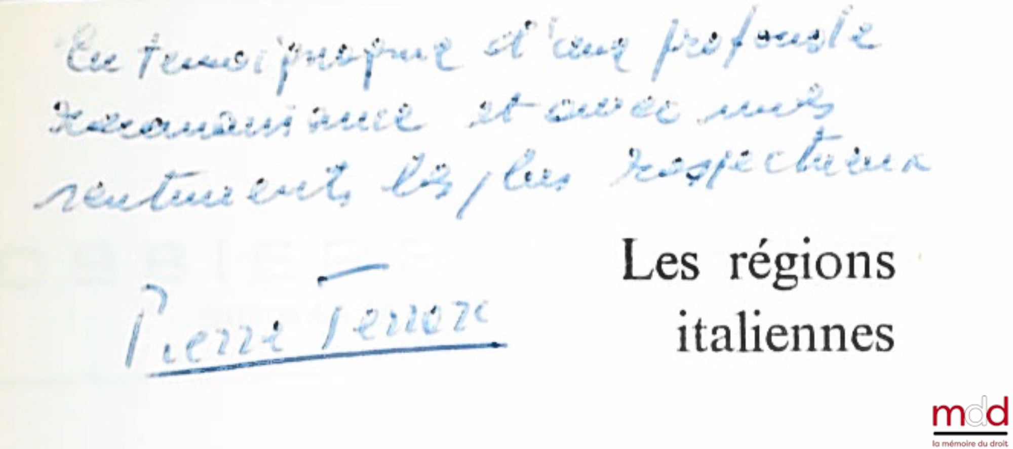 FERRARI (Pierre) – LES RÉGIONS ITALIENNES, coll. Dossiers Thémis, série Institutions politiques