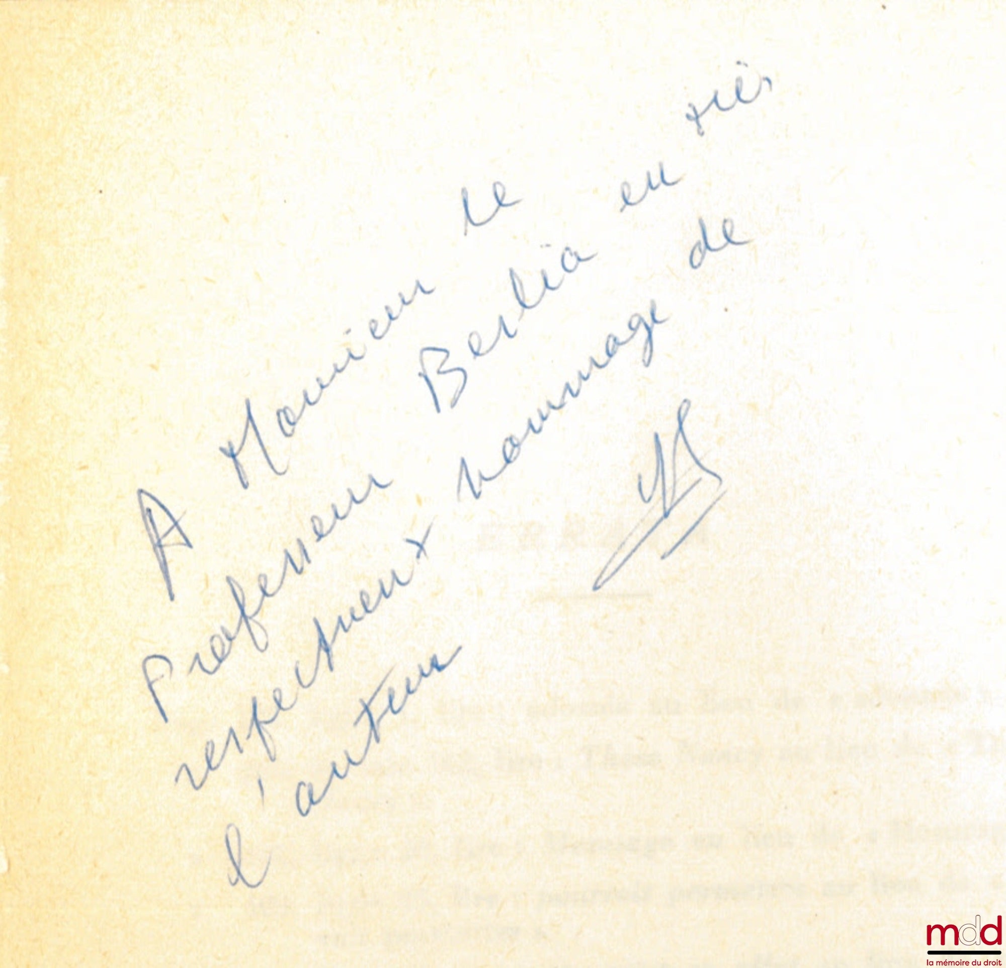 SFEZ (Lucien) – ESSAI SUR LA CONTRIBUTION DU DOYEN HAURIOU AU DROIT ADMINISTRATIF FRANÇAIS, Préface de Jean Rivero, avant-propos de André Hauriou, Bibl. de droit Public, t. LXXI