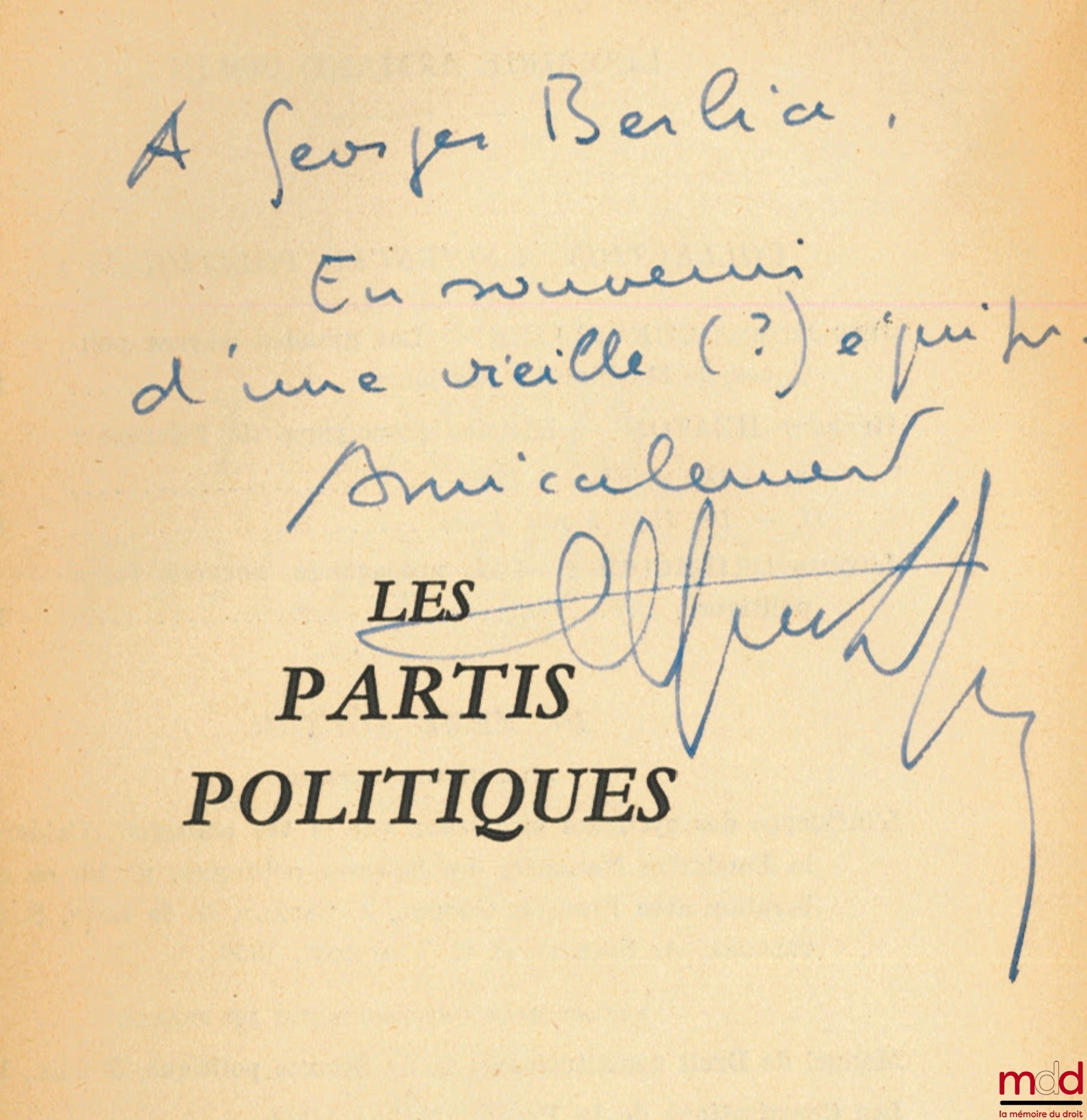 DUVERGER (Maurice) – LES PARTIS POLITIQUES, avec 45 tableaux et graphiques